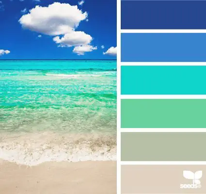 blue sea color palette idea