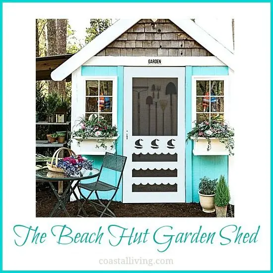 Beach Hut Garden Shed Turquoise