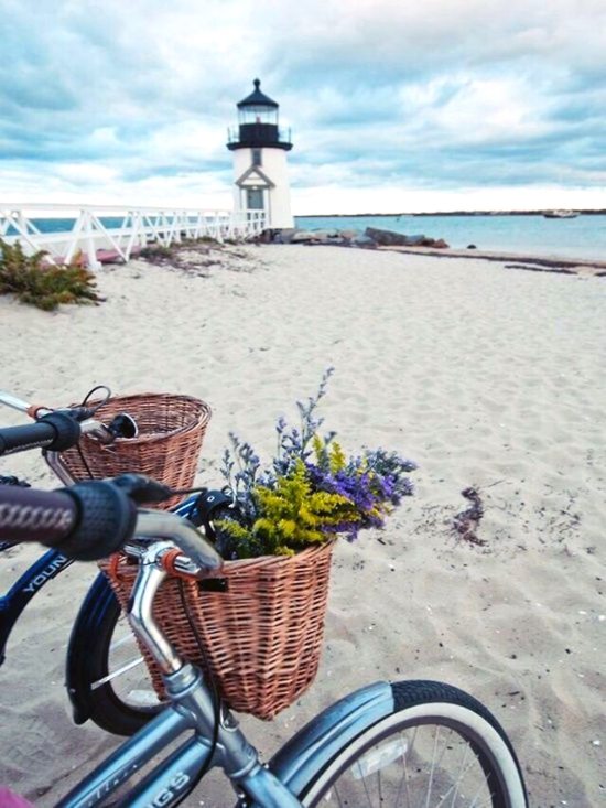 Beach Cruisers with Bike Baskets on Nantucket