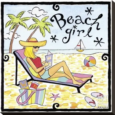 Beach Girl Illustration