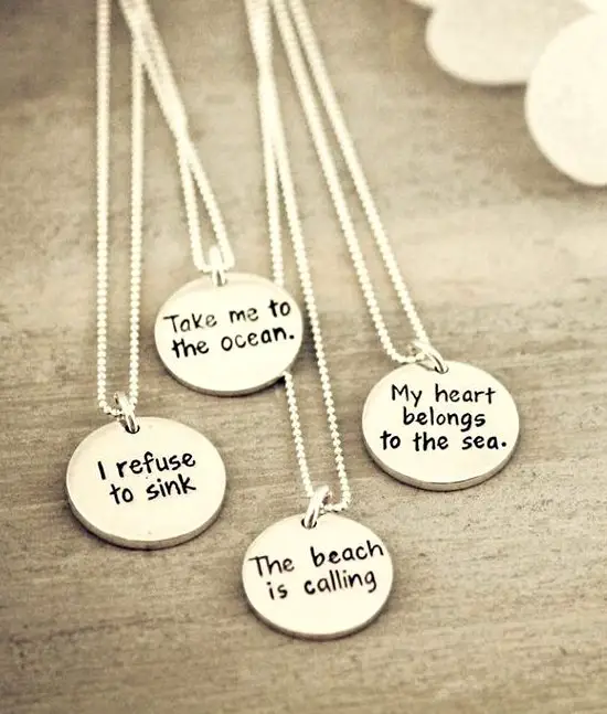 Beach Saying Necklace