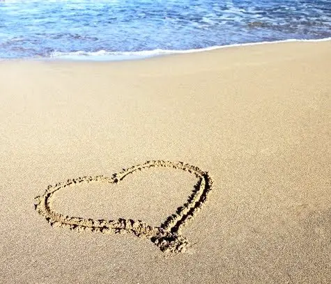 Heart in Sand on Beach