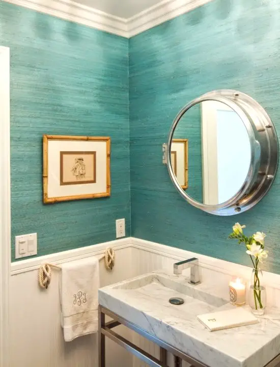 Turquoise Nautical Bathroom