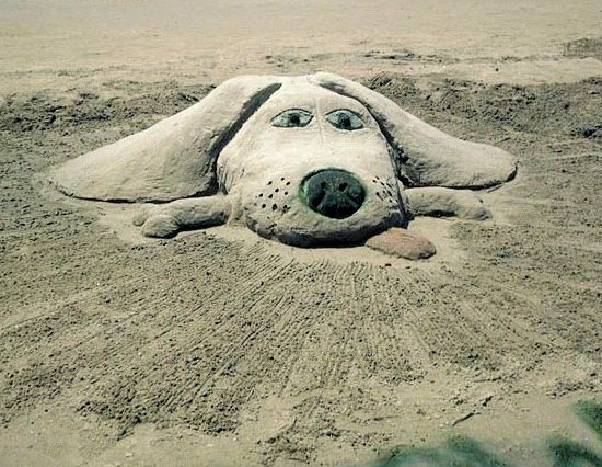 Dog Sand Sculpture