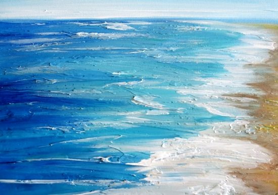 Original Textured Affordable Beach Painting