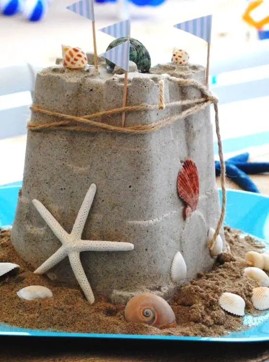 Sand Castle Centerpiece for Beach Party
