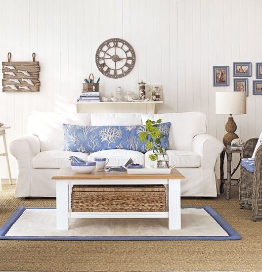 Beach Cottage Style Living Room