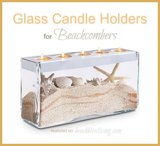 Glass Candle Holders for Beach Displays