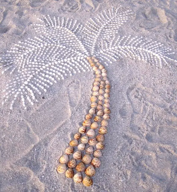 Sanibel Shell Art on the Beach