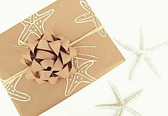 Kraft Paper with Stencils Gift Wrap