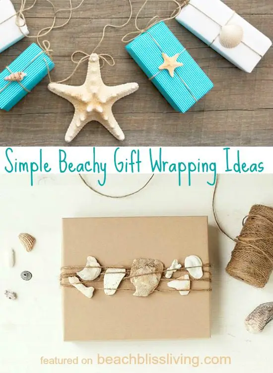 Simple Gift Wrapping Ideas with Shells