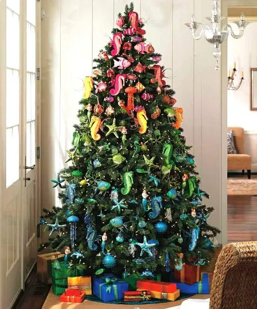 Colorful Beach Christmas Tree