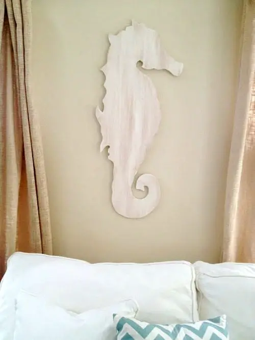 Wood Seahorse Wall Art