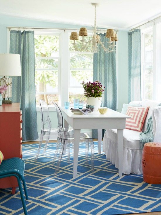 Beach Cottage Dining Room Blue