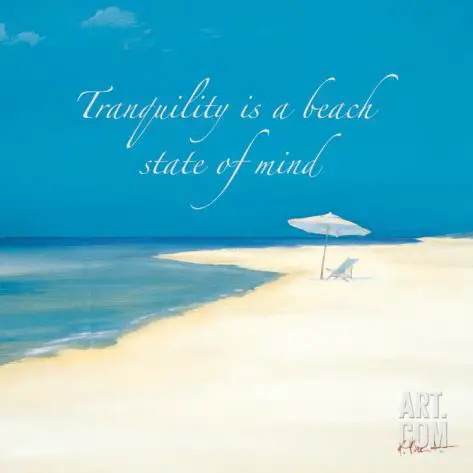 Beach Print with Quote by Paul Brent