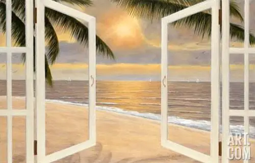 Beach Window Painting