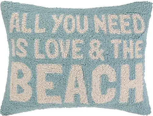 Love Beach Hooked Pillow