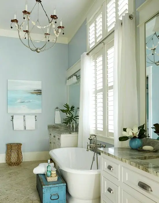 Blue Pastel Beach Bathroom