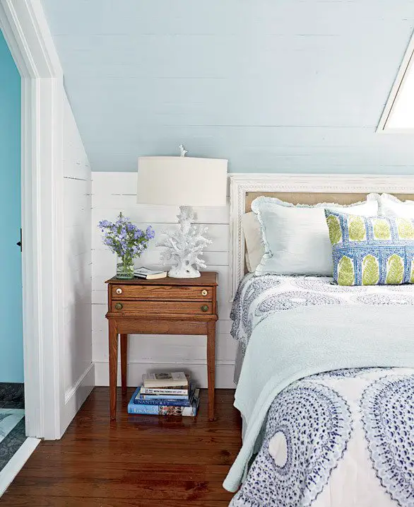 Small Blue Bedroom Island Style