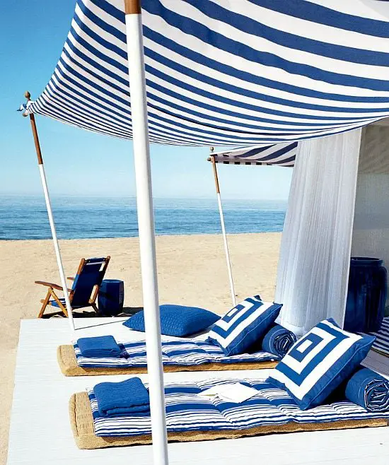 Striped Beach Cabana