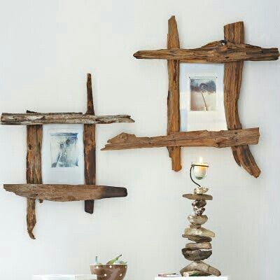 picture frames made from driftwood