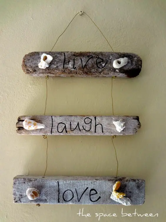 live laugh love on driftwood