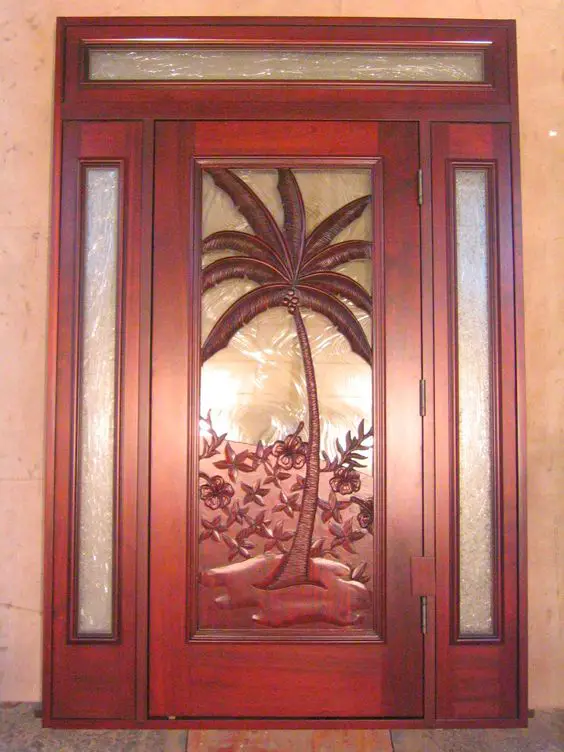 palm tree front door