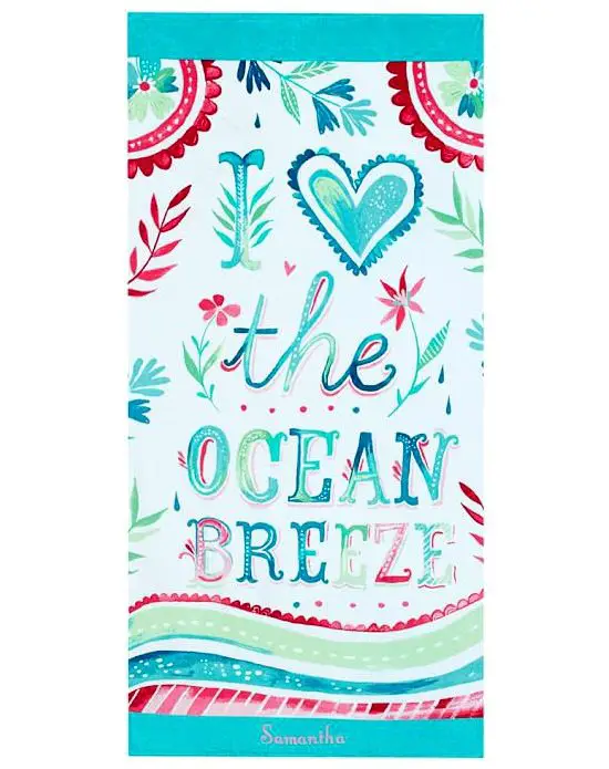 personalized beach towel and tote