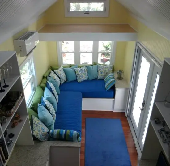 Inside Tiny House Boat  Tiny  RV Beach House  Cottage Living on St George Island 