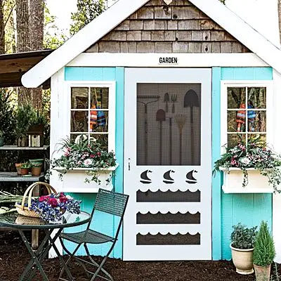 Turquoise Garden Shed
