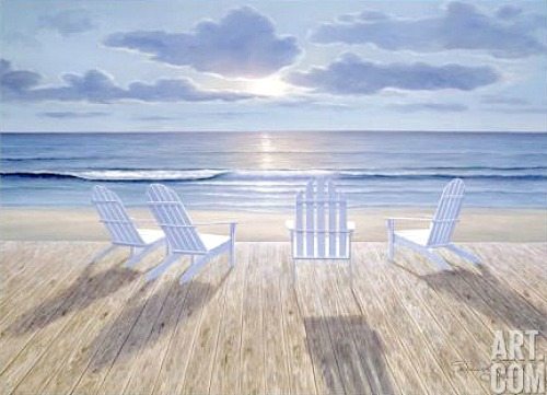 Romantic Beach Paintings by Diane Romanello - Beach Bliss 