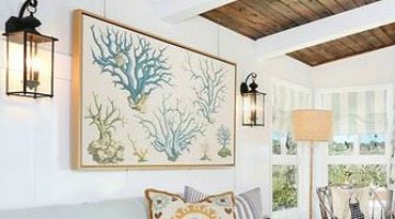 Inspiring Beach Wall Decor Ideas for the Space above the Sofa