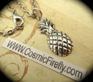 silver pineapple necklace